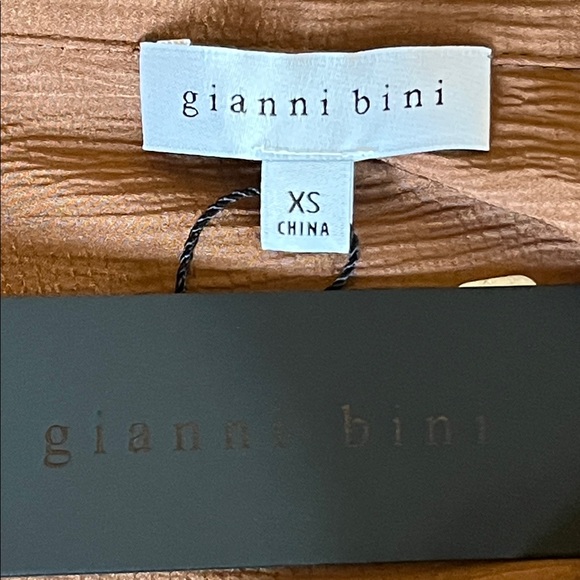 Gianni Bini Avery Long Sleeve Satin Point Collar Neck Faux Wrap Dress - Picture 8 of 13